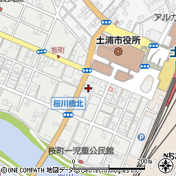 東日本銀行土浦支店 ＡＴＭ周辺の地図