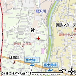 長野県諏訪郡下諏訪町社東町147-12周辺の地図