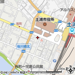 関鉄観光バス株式会社　土浦駅前営業カウンター周辺の地図