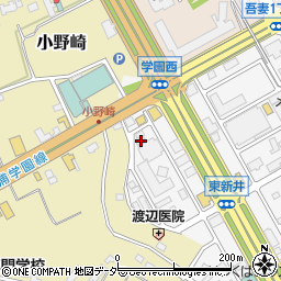 茨城県つくば市東新井4-16周辺の地図