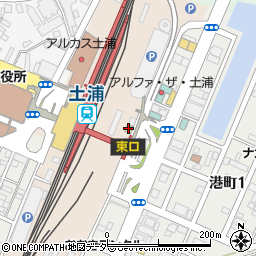ローソン土浦駅東口店周辺の地図