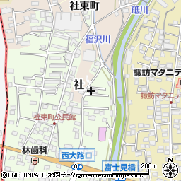 長野県諏訪郡下諏訪町社東町147-6周辺の地図