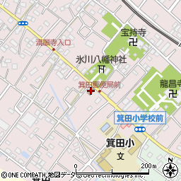 鴻巣箕田郵便局周辺の地図