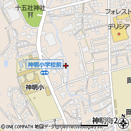 長野県岡谷市神明町周辺の地図