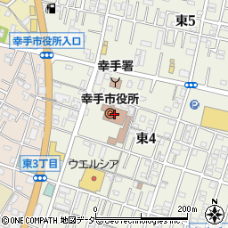 埼玉県幸手市周辺の地図