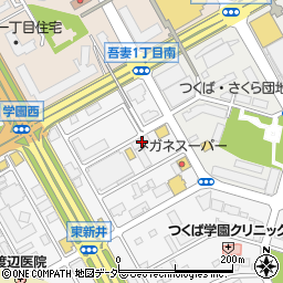 茨城県つくば市東新井17-3周辺の地図