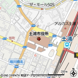 フードマーケットカスミ土浦駅前店駐車場周辺の地図