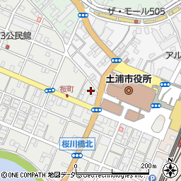 ファーストパーク土浦桜町第１５駐車場周辺の地図