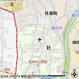 長野県諏訪郡下諏訪町社東町129周辺の地図