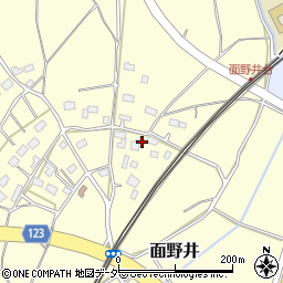 茨城県つくば市面野井周辺の地図
