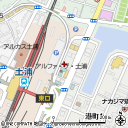 日産レンタカー土浦駅東口店周辺の地図