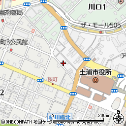 ザ・パーク土浦桜町第３駐車場周辺の地図