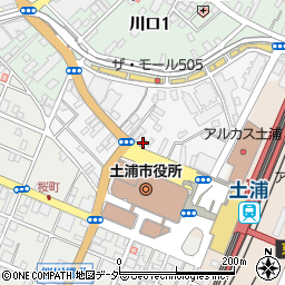 土浦駅前郵便局周辺の地図