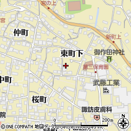 長野県諏訪郡下諏訪町382-3周辺の地図