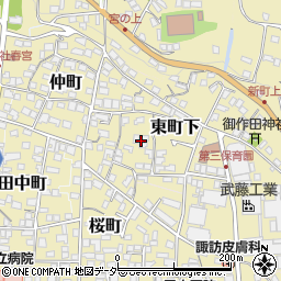 長野県諏訪郡下諏訪町東町下380周辺の地図