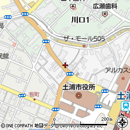 リパーク常陽土浦駅前駐車場周辺の地図