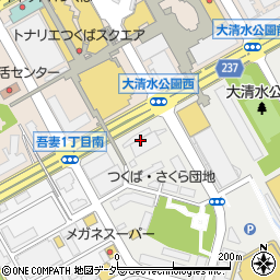 茨城中央ホーム株式会社　つくば支店周辺の地図