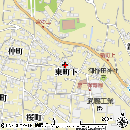 長野県諏訪郡下諏訪町東町下521周辺の地図