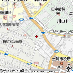 茨進ハイスクール　土浦駅前校周辺の地図