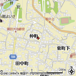 長野県諏訪郡下諏訪町仲町484-7周辺の地図