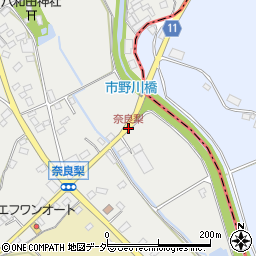 奈良梨周辺の地図