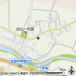 福井県勝山市荒土町伊波周辺の地図