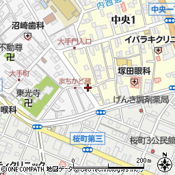 茨城県土浦市中央1丁目周辺の地図