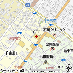 ゲオ　土浦店周辺の地図