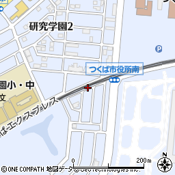 茨城県つくば市研究学園2丁目12周辺の地図