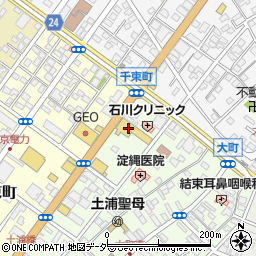 茨城日産自動車土浦店周辺の地図