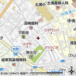 土浦大手町郵便局周辺の地図