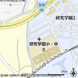 茨城県つくば市研究学園2丁目24周辺の地図