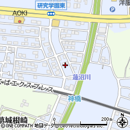 茨城県つくば市研究学園6丁目45周辺の地図