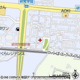 茨城県つくば市研究学園6丁目16周辺の地図