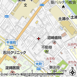 茨城県土浦市大手町周辺の地図