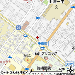 茨城県土浦市文京町7周辺の地図