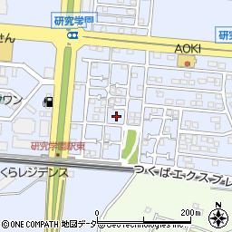 茨城県つくば市研究学園6丁目15周辺の地図