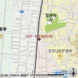 加須・幸手線踏切前周辺の地図