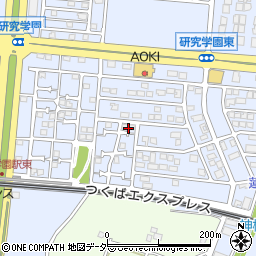 茨城県つくば市研究学園6丁目33周辺の地図