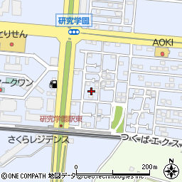 茨城県つくば市研究学園6丁目8周辺の地図