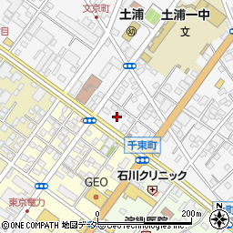 茨城県土浦市文京町7-6周辺の地図