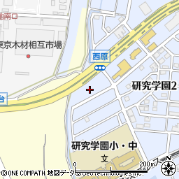 茨城県つくば市研究学園2丁目21周辺の地図