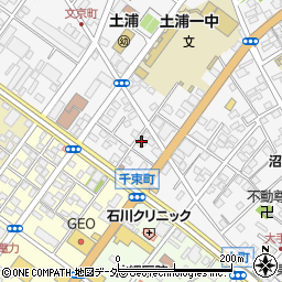 茨城県土浦市文京町6-5周辺の地図