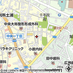 茨城県土浦市中央2丁目周辺の地図