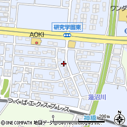 茨城県つくば市研究学園6丁目35周辺の地図