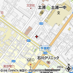 茨城県土浦市文京町7-13周辺の地図