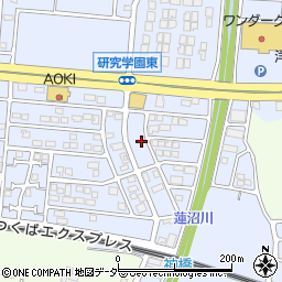 茨城県つくば市研究学園6丁目46周辺の地図