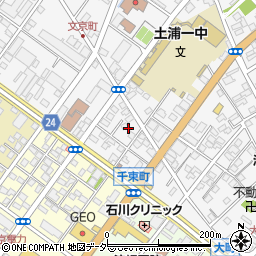 茨城県土浦市文京町6周辺の地図