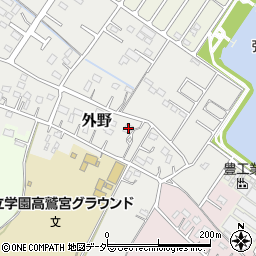 埼玉県久喜市外野204周辺の地図