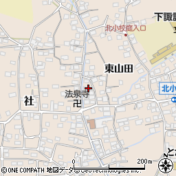 長野県諏訪郡下諏訪町社7401-1周辺の地図